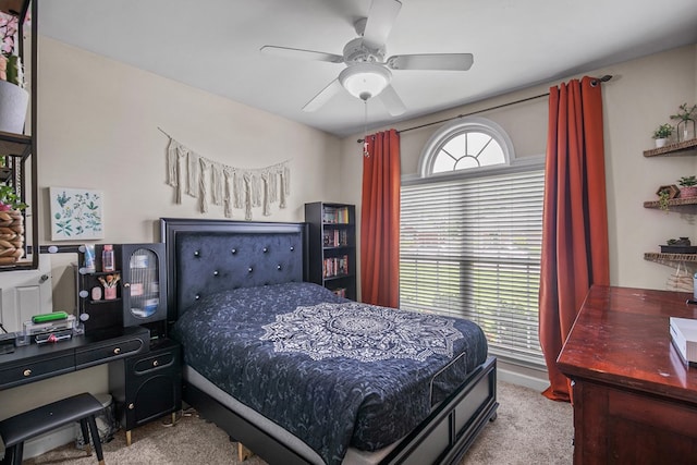 106 Lake Ln, Headland, AL 36345 - bedroom with carpet floors and a ceiling fan