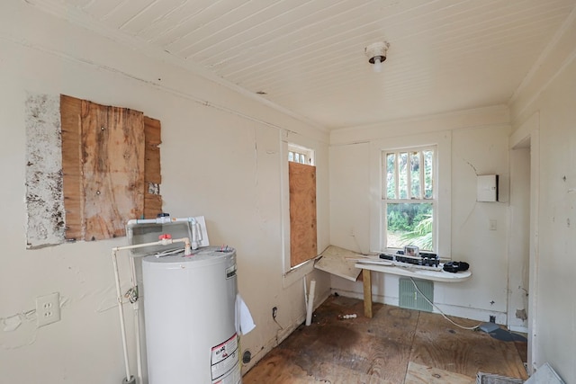 interior space featuring water heater