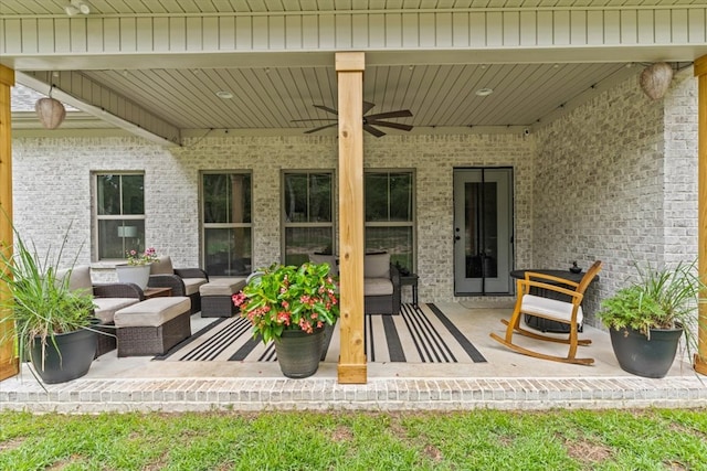 246 Suggs Rd, Dothan, AL 36345 - view of patio with ceiling fan and outdoor lounge area