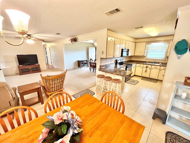 869 Bethlehem Rd, Midland City, AL 36350 - dining room featuring light tile patterned floors and ceiling fan