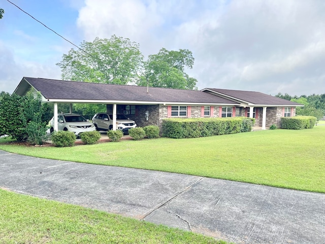 869 Bethlehem Rd, Midland City, AL 36350 - ranch-style home with a carport, a front yard, and driveway