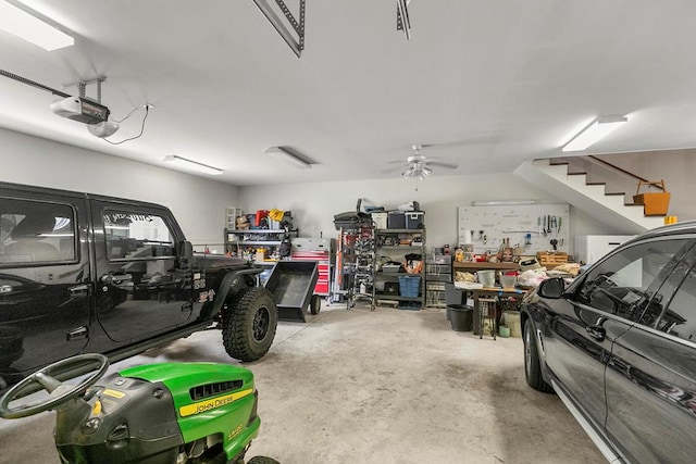 306 Halifax Dr, Dothan, AL 36305 - garage featuring a garage door opener and a workshop area