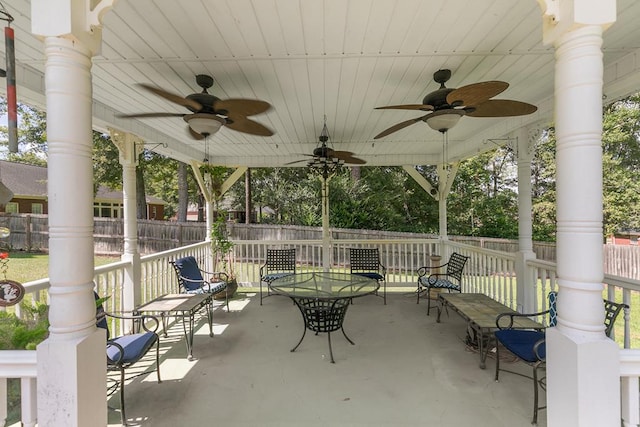 306 Halifax Dr, Dothan, AL 36305 - view of patio featuring ceiling fan