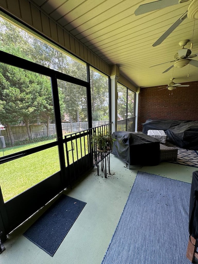 306 Halifax Dr, Dothan, AL 36305 - sunroom with ceiling fan