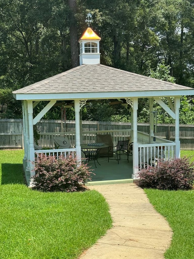 306 Halifax Dr, Dothan, AL 36305 - surrounding community featuring a gazebo and view of wooded area