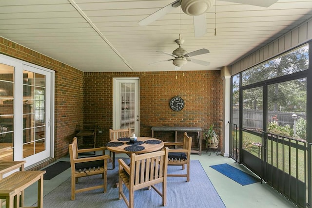 306 Halifax Dr, Dothan, AL 36305 - sunroom with ceiling fan