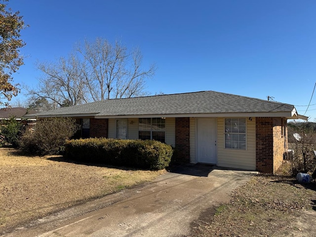 view of ranch-style home