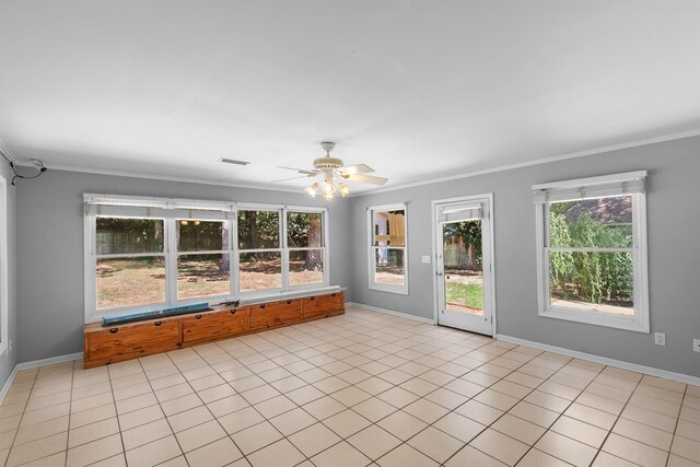 1005 Rampart Dr, Dothan, AL 36303 - empty room with crown molding and a ceiling fan