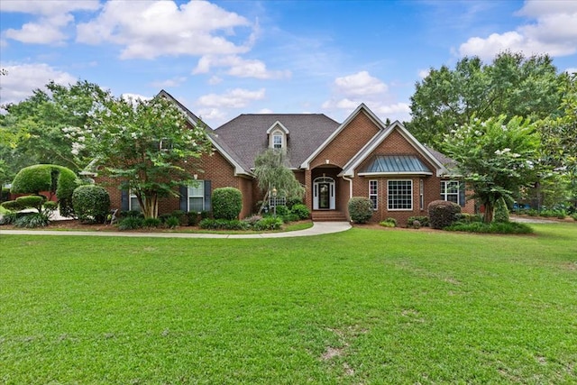 108 Haddington Park Ln, Dothan, AL 36305 - view of front of house with brick siding and a front yard