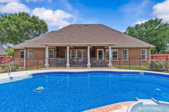 108 Haddington Park Ln, Dothan, AL 36305 - view of pool featuring a pool with connected hot tub and a patio area