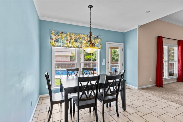 108 Haddington Park Ln, Dothan, AL 36305 - dining room featuring ornamental molding and baseboards