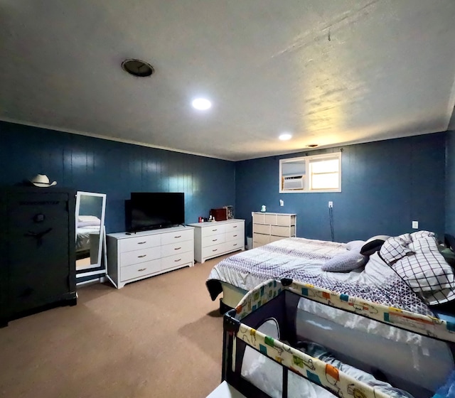 bedroom with carpet floors