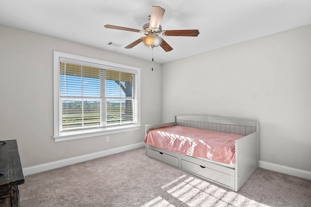 2027 S County Road 9, Newton, AL 36352 - bedroom with carpet floors and a ceiling fan