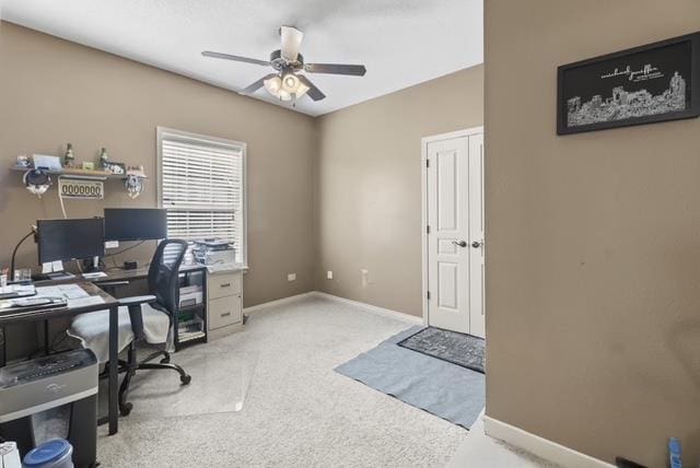 114 Bluffton Rd, Dothan, AL 36301 - home office with light colored carpet and ceiling fan