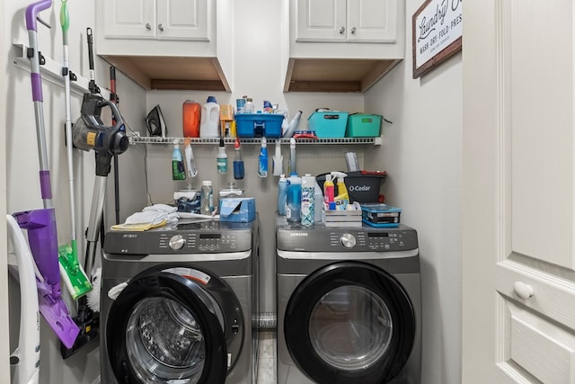 114 Bluffton Rd, Dothan, AL 36301 - laundry room featuring independent washer and dryer and cabinet space