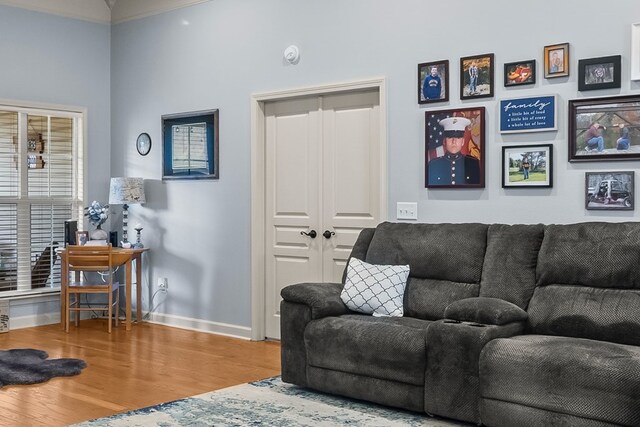 114 Bluffton Rd, Dothan, AL 36301 - living room with baseboards and wood finished floors