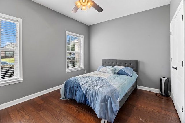 114 Bluffton Rd, Dothan, AL 36301 - bedroom with wood finished floors and ceiling fan