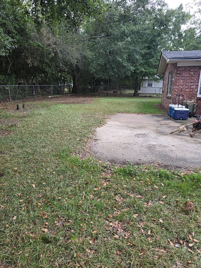 view of yard featuring a patio