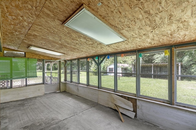 155 Sharon Ln, Ozark, AL 36360 - unfurnished sunroom featuring a skylight and plenty of natural light