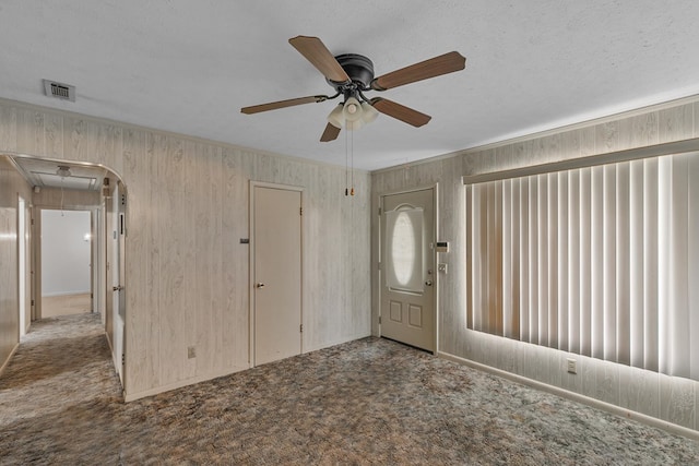 155 Sharon Ln, Ozark, AL 36360 - carpeted entryway with ceiling fan