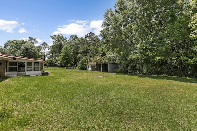 155 Sharon Ln, Ozark, AL 36360 - view of yard with a sunroom