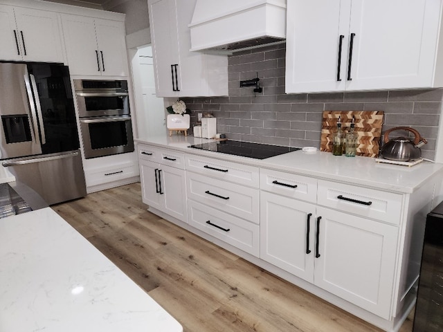 512 Gladstone Way, Dothan, AL 36305 - kitchen with appliances with stainless steel finishes, custom range hood, and white cabinets