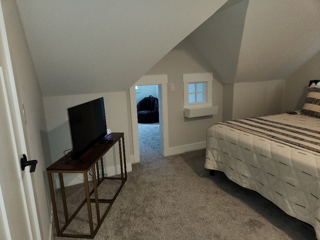 512 Gladstone Way, Dothan, AL 36305 - carpeted bedroom featuring vaulted ceiling and baseboards