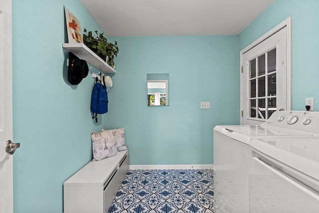 laundry area with washer and clothes dryer