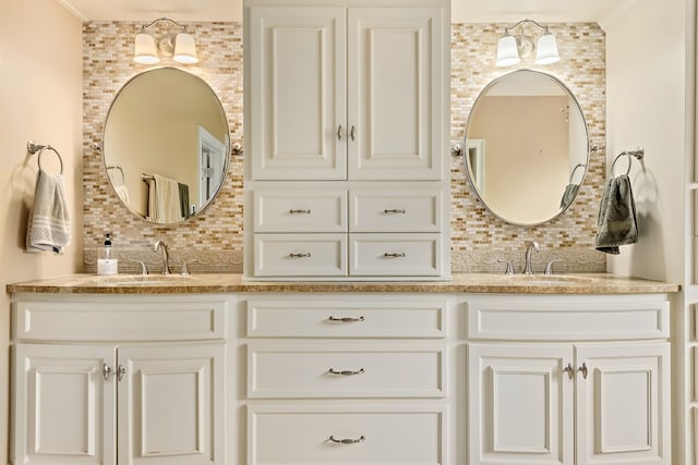 4 Woodmere Dr, Dothan, AL 36305 - full bathroom featuring backsplash and double vanity