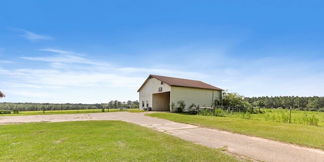 351 Hayborn Rd, Webb, AL 36376 - exterior space with a lawn, an outbuilding, and driveway