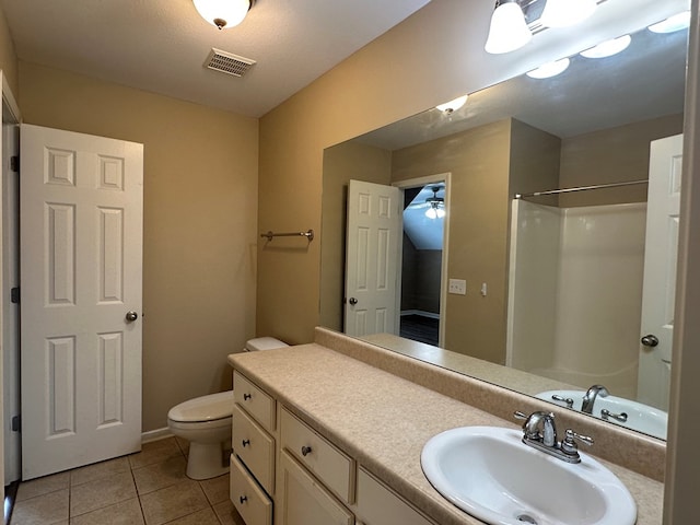 208 Planters Ct, Enterprise, AL 36330 - bathroom with vanity, tile patterned floors, and a shower