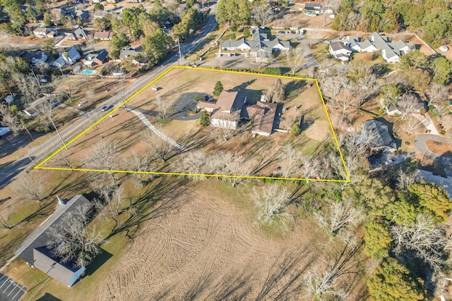 2054 John D Odom Rd, Dothan, AL 36303 - aerial view of residential area with property parcel outlined