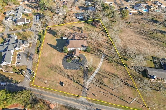 2054 John D Odom Rd, Dothan, AL 36303 - aerial perspective of suburban area with property boundaries highlighted