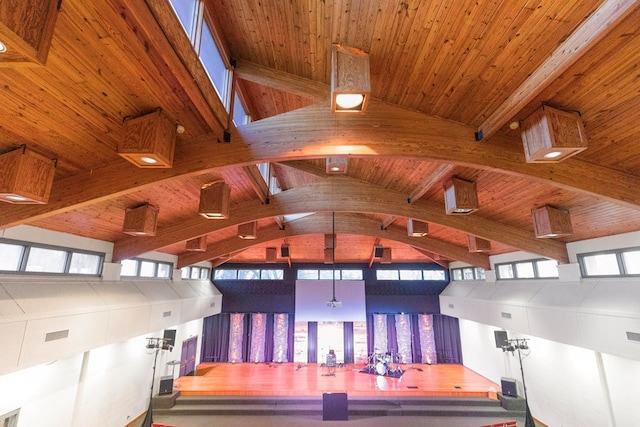 2054 John D Odom Rd, Dothan, AL 36303 - corridor featuring wood ceiling with exposed beams and high vaulted ceiling