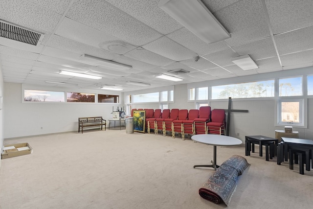 2054 John D Odom Rd, Dothan, AL 36303 - carpeted living room with a paneled ceiling and plenty of natural light