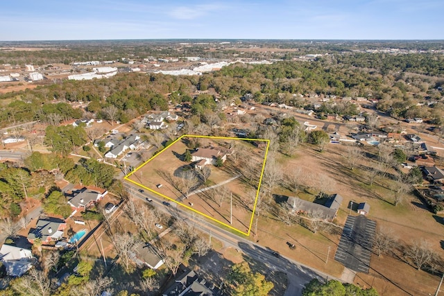 2054 John D Odom Rd, Dothan, AL 36303 - aerial view of residential area featuring property parcel outlined