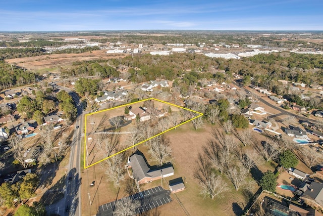 2054 John D Odom Rd, Dothan, AL 36303 - aerial view of residential area featuring property parcel outlined