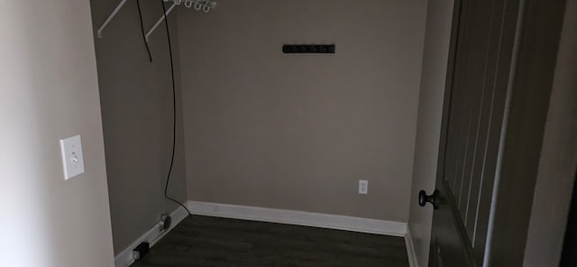 washroom featuring dark wood-type flooring