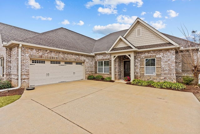 craftsman-style home with a garage