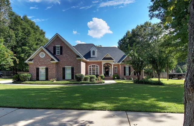 view of front facade with a front lawn