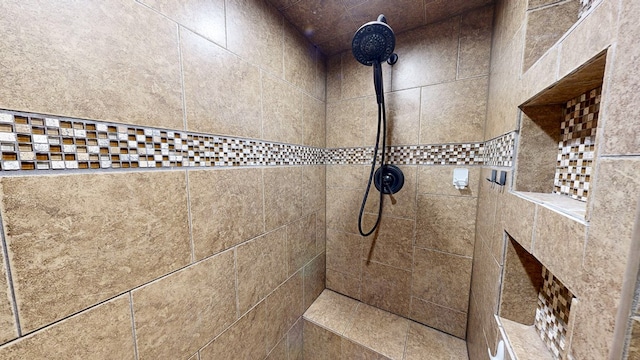 details with tiled shower