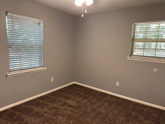 471 Faith St, Enterprise, AL 36330 - carpeted empty room with ceiling fan and baseboards