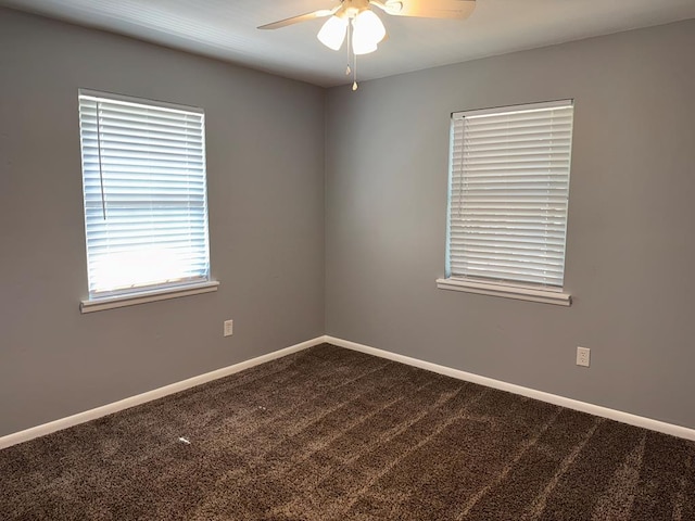 471 Faith St, Enterprise, AL 36330 - empty room featuring ceiling fan and dark colored carpet