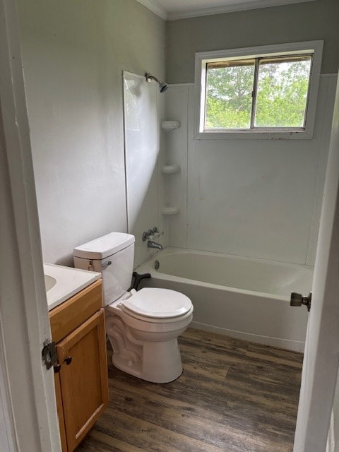 195 Donnie Mae Dr, Dothan, AL 36301 - full bath featuring vanity, crown molding, shower / tub combination, and wood finished floors
