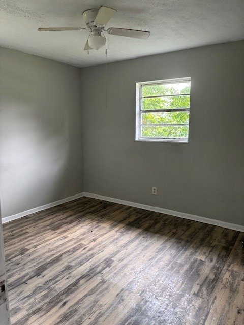 195 Donnie Mae Dr, Dothan, AL 36301 - unfurnished room featuring wood finished floors, a ceiling fan, and a textured ceiling