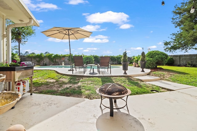 13215 E State Highway 52, Hartford, AL 36344 - view of patio with an outdoor fire pit