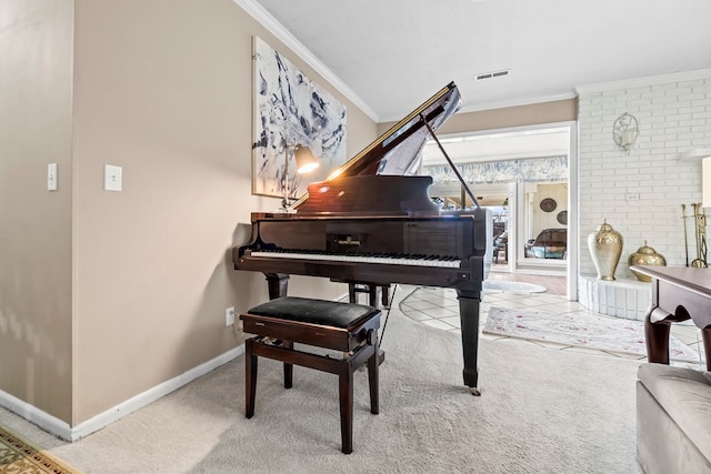 13215 E State Highway 52, Hartford, AL 36344 - sitting room with carpet flooring, baseboards, and crown molding