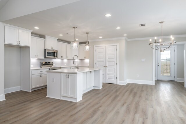 unfurnished living room featuring dark hardwood / wood-style flooring, crown molding, ceiling fan, and lofted ceiling