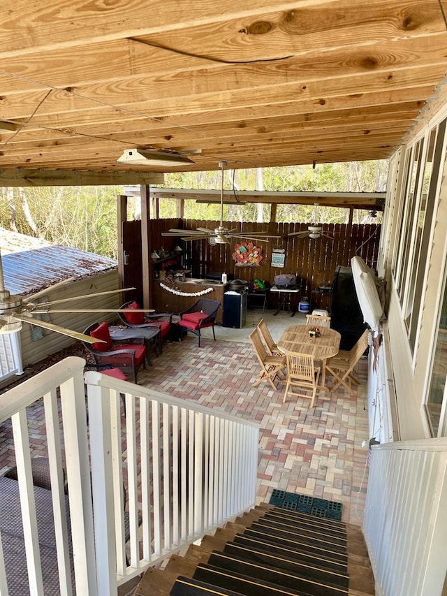 view of sunroom