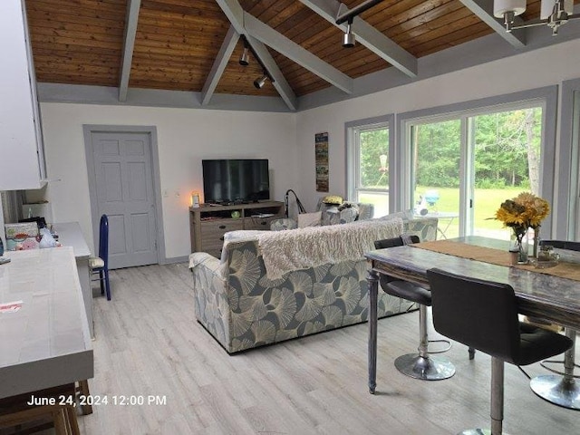 1442 Jernigan Rd, Ozark, AL 36360 - living area with wooden ceiling and light wood finished floors